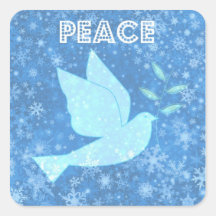 Peace Dove Christmas Stickers