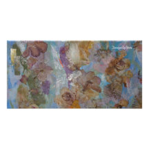 Peace, Floral Collage Photo Card Template