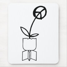 Peace Flower from War Bombs Mousepad