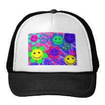 Peace Flower Smilies Hats