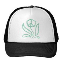 Peace flower-textured hat