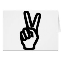 Peace Hand Greeting Card