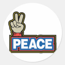 Peace Hand Sign Stickers