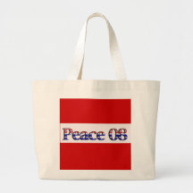 Peace in 2008 tote bags