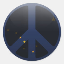 Peace in Alaska Round Sticker