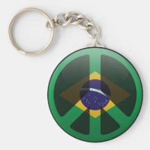 Peace in Brazil Keychain