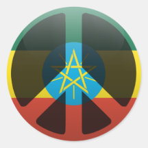 Peace in Ethiopia Round Stickers