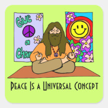 Peace is a Universal Concept Square Stickers
