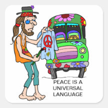 PEACE IS A UNIVERSAL LANGUAGE STICKER
