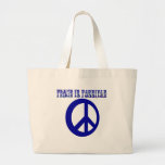 Peace IS possible (blue) Canvas Bags