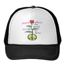 Peace Lets Grow Mesh Hat