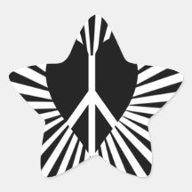 Peace Light Heart Silhouette Sticker