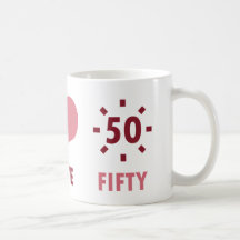 Peace Love 50th Birthday Gifts Mugs