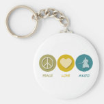 Peace Love Aikido Keychain