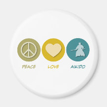 Peace Love Aikido Refrigerator Magnets