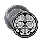 PEACE LOVE ANARCHY Humanitarian Symbol Button