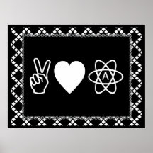 Peace Love Atheism Poster