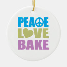 Peace Love Bake Christmas Tree Ornament