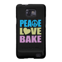 Peace Love Bake Galaxy SII Cases