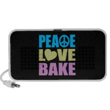 Peace Love Bake iPod Speakers