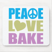 Peace Love Bake Mousepads