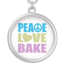 Peace Love Bake Personalised Necklace