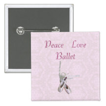 'Peace, Love & Ballet' Lace Button