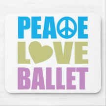 Peace Love Ballet Mousemats