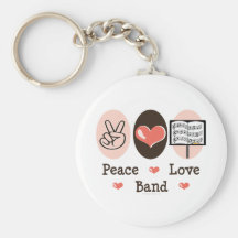 Peace Love Band Keychain