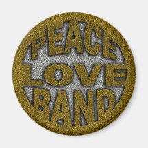 PEACE LOVE BAND MAGNETS