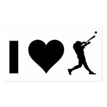 Peace Love Baseball Business Card