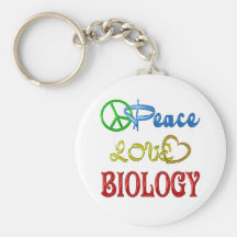 PEACE LOVE BIOLOGY KEY CHAINS