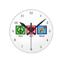 Peace Love Boxers Clocks