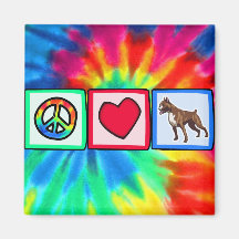 Peace, Love, Boxers Refrigerator Magnets