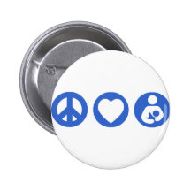 Peace Love Breastfeeding Pinback Button