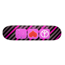 Peace Love British Virgin Islands Skate Board Deck
