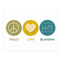 Peace Love Business Administration Post Card