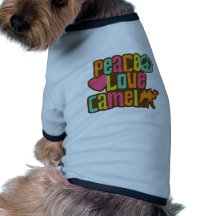 Peace Love Camel Doggie Shirt