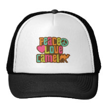 Peace Love Camel Mesh Hats