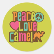 Peace Love Camel Stickers