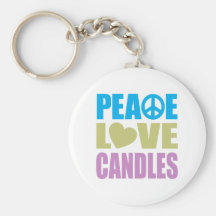 Peace Love Candles Key Chain