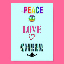 PEACE LOVE CHEER POSTER posters