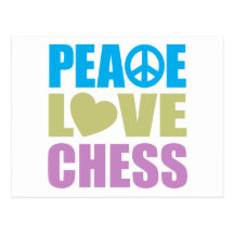 Peace Love Chess Post Card