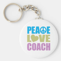 Peace Love Coach Keychains