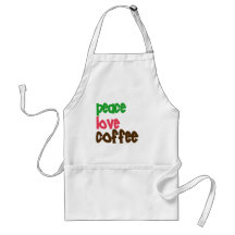 Peace Love Coffee Apron