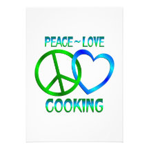 Peace Love COOKING Invitations
