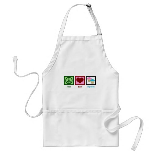 Peace Love Cupcakes Apron