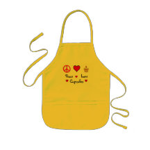 Peace Love Cupcakes Aprons