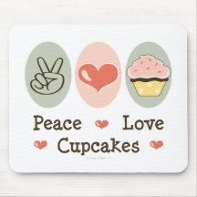 Peace Love Cupcakes Mousepad