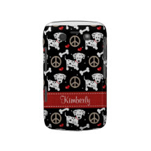Peace Love Dalmatians Blackberry Bold Case Cover
